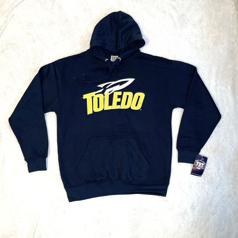 Mens  Toledo Drawstring Hoodie Pullover Size M Fleece Lined Blue College NWT